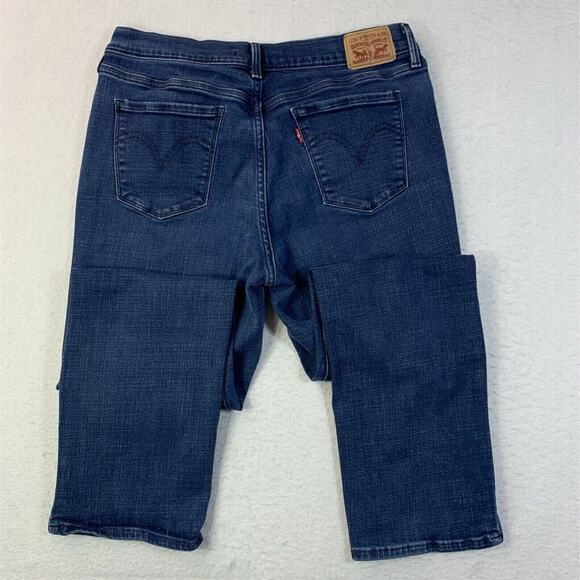 Levis 505 Jeans Womens 31 Blue Straight Leg Dark Wash Classic Fit Y2K 90s 2000s - Picture 4 of 11